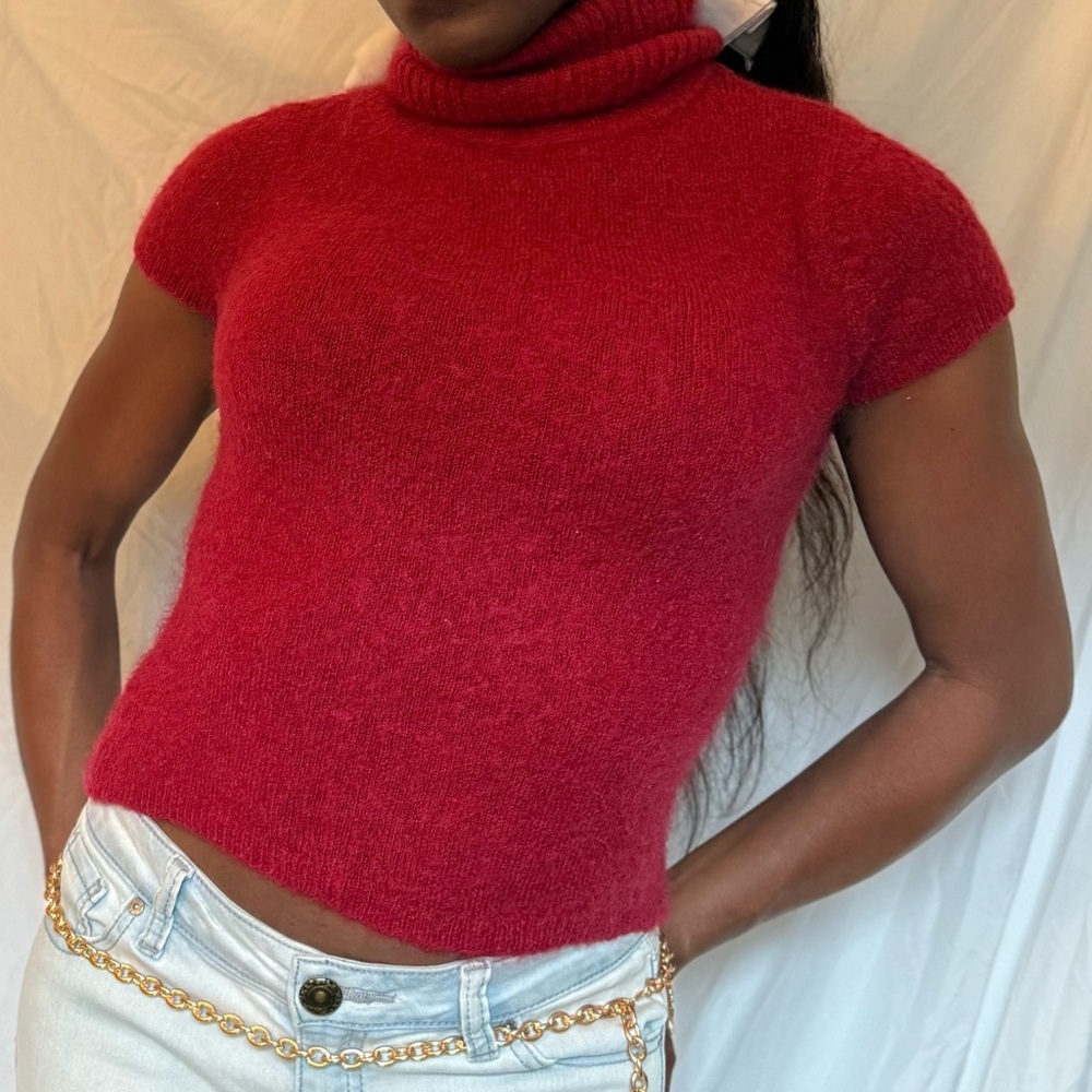 Red Turtleneck Sweater